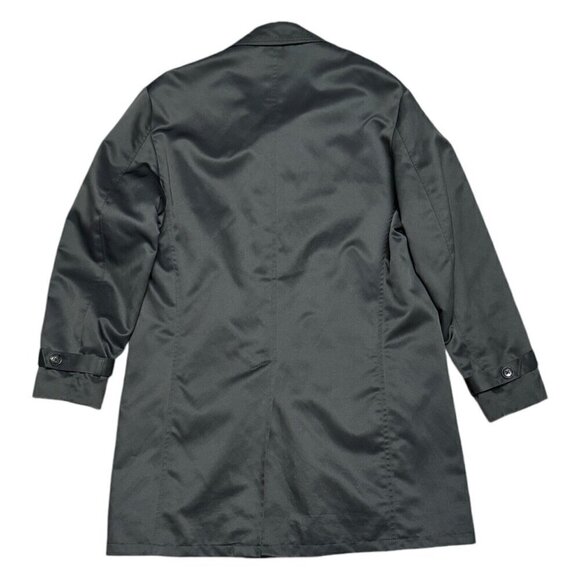 London Fog Lightweight Grey Long Trench Business Casual Designer Coat Mens Small - Picture 3 of 5